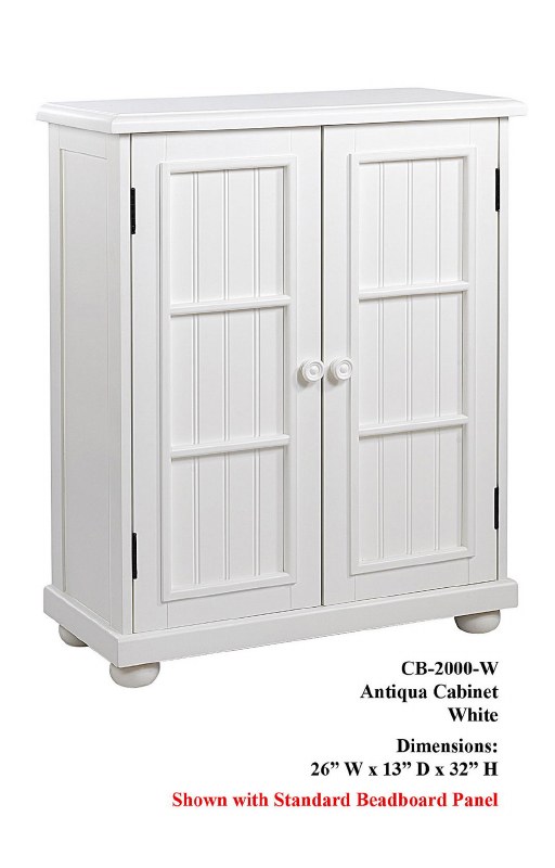 26 White Beadboard Paneled Cabinet Wilford Lee Home Accents