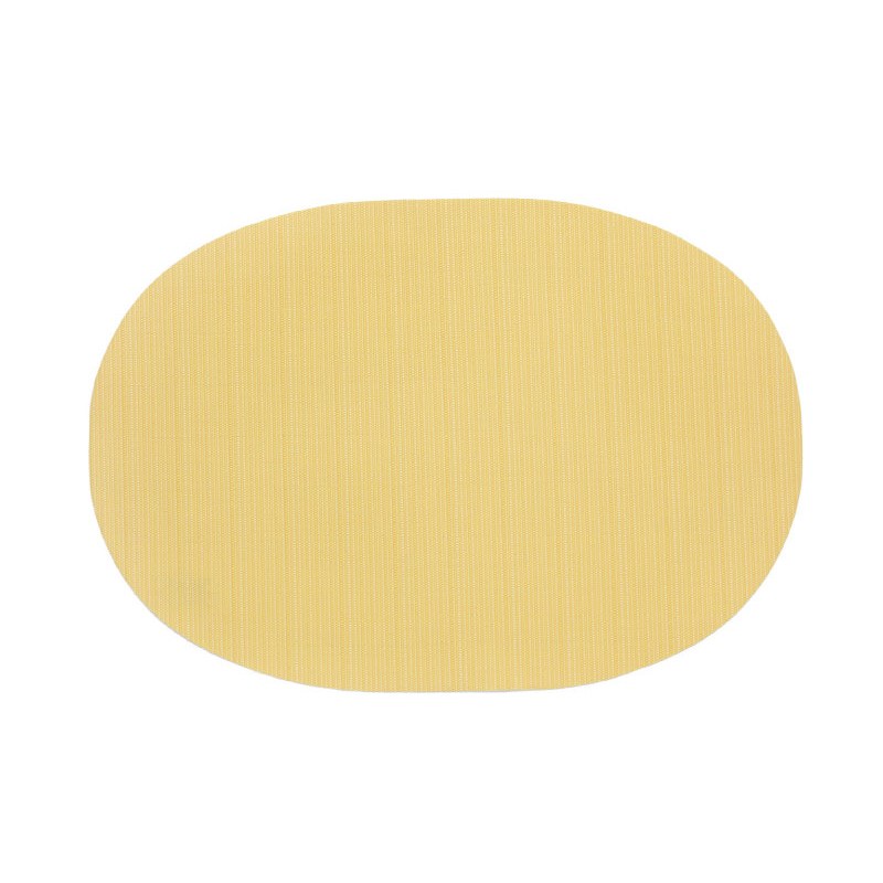 13 X 18 Oval Yellow Ribbed Linnea Placemat Wilford Lee Home Accents