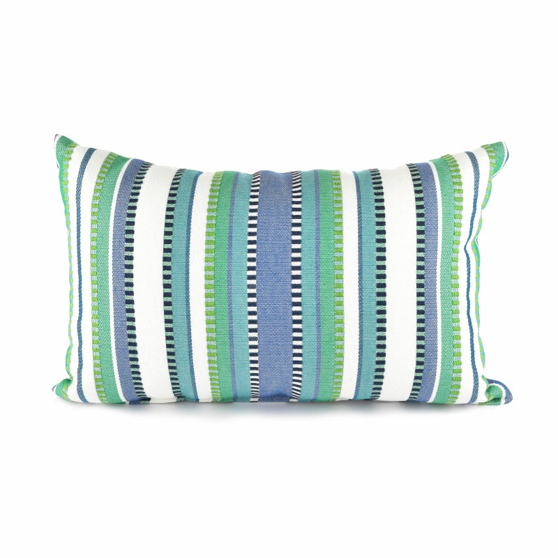 12 X 19 Green And Blue Laguna Jenga Decorative Pillow 12 X 19 Green And Blue Laguna Jenga Decorative Pillow