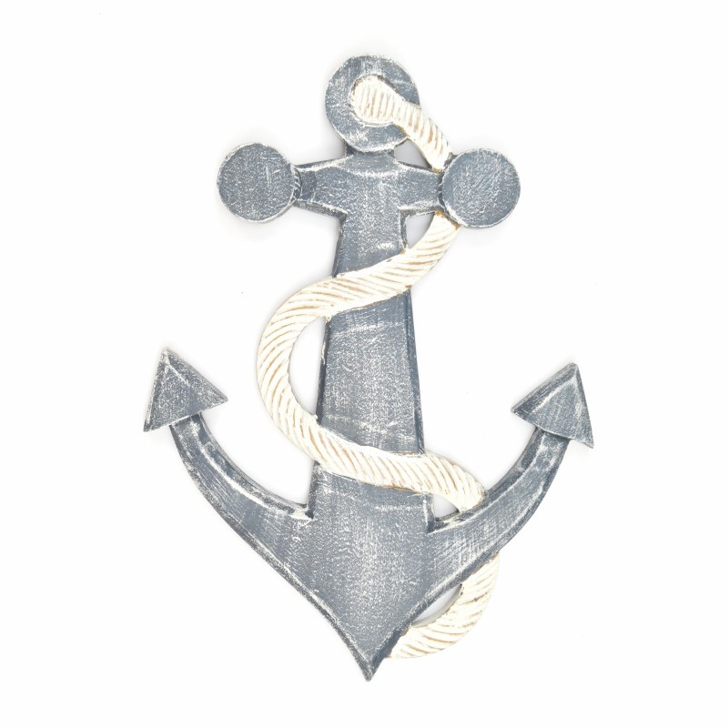 13 Weathered Blue Wooden Anchor Plaque Wilford Lee Home Accents