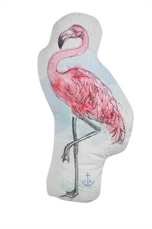 flamingo shaped cushion