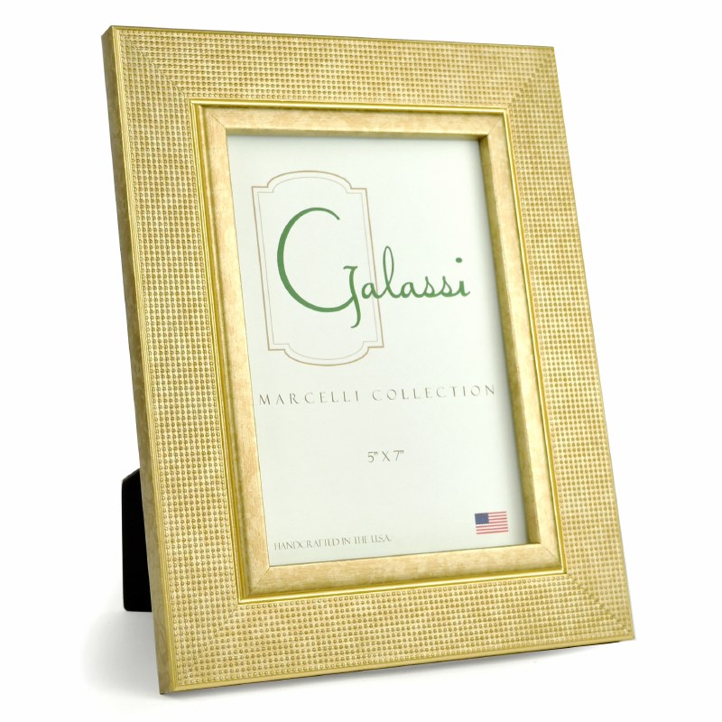 5 X 7 Gold Textured Grid Galassi Photo Frame Wilford Lee