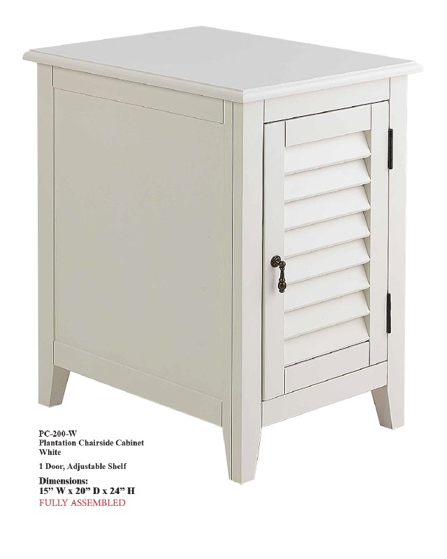24 X 15 White Plantation Shutter Cabinet With Door Wilford
