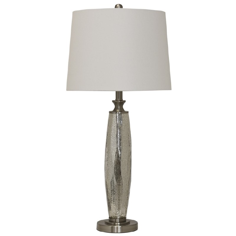 32 Distressed Silver Finish Seeded Gl Column Table Lamp With White Drum Shade 32 Distressed Silver Finish Seeded Gl Column Table Lamp With White Drum Shade