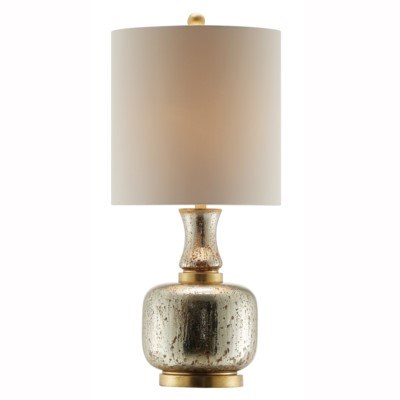 silver and gold lamp