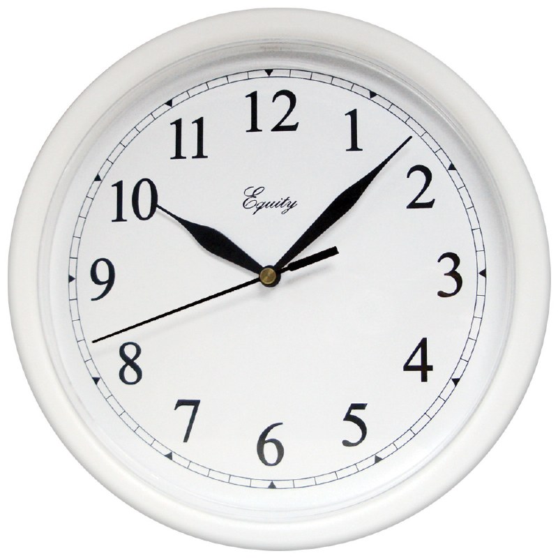 10" Round White Wall Clock Wilford & Lee Home Accents