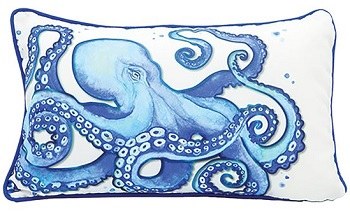 blue octopus pillow