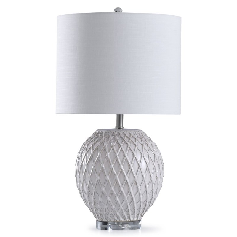 29" Gray Wash Faux Woven Table Lamp Wilford & Lee Home Accents