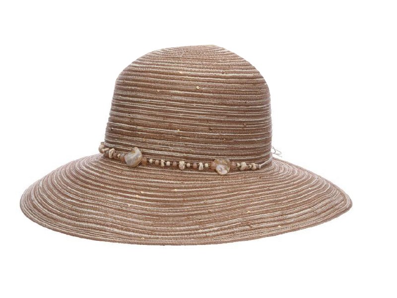 4" Toast Sequin and Mother Of Pearl Hat Wilford & Lee Home Accents