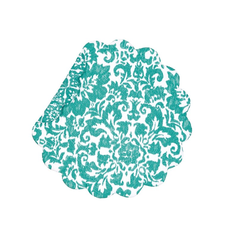 17" Round Aqua Madison Placemat Wilford & Lee Home Accents