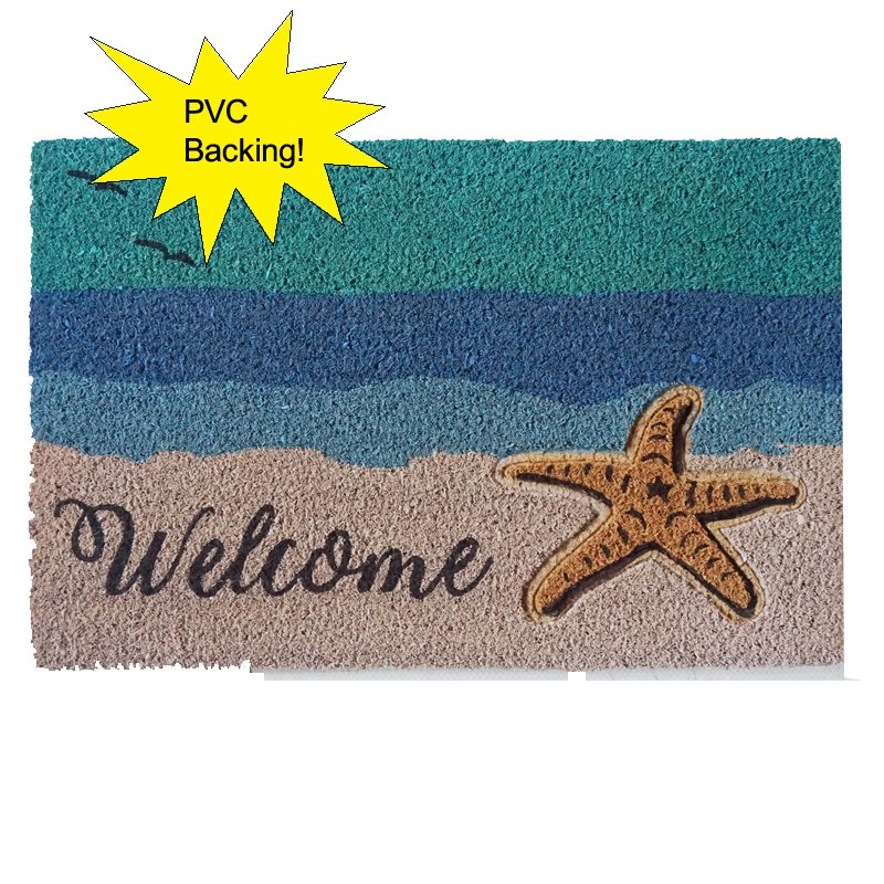 16" x 24" Starfish Doormat Wilford & Lee Home Accents