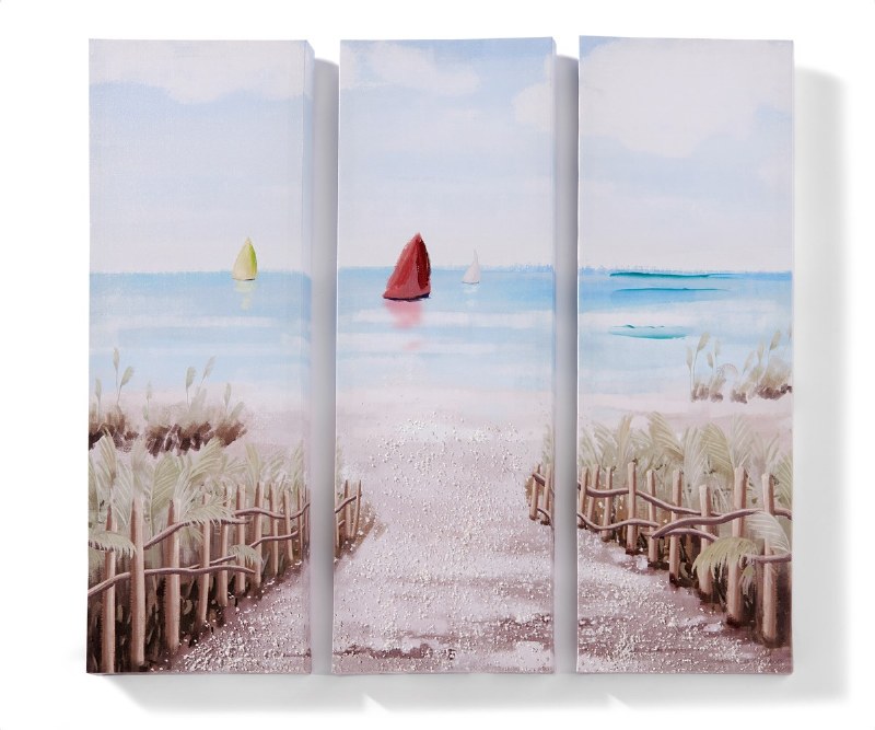 beach triptych wall art