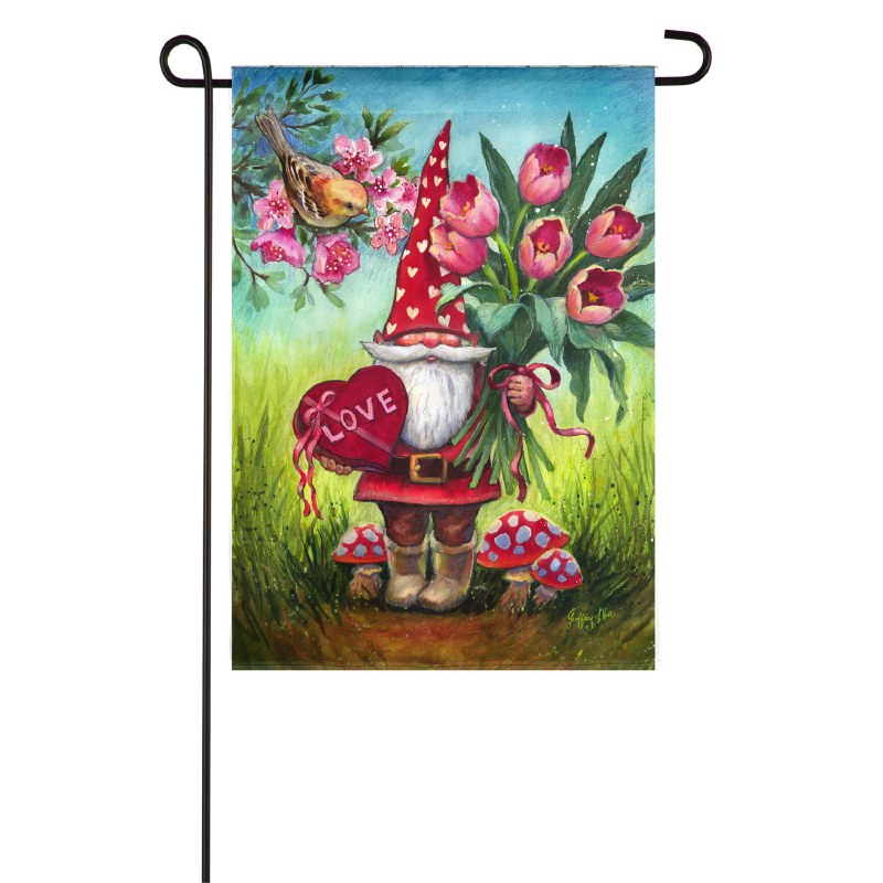 valentine mini garden flag