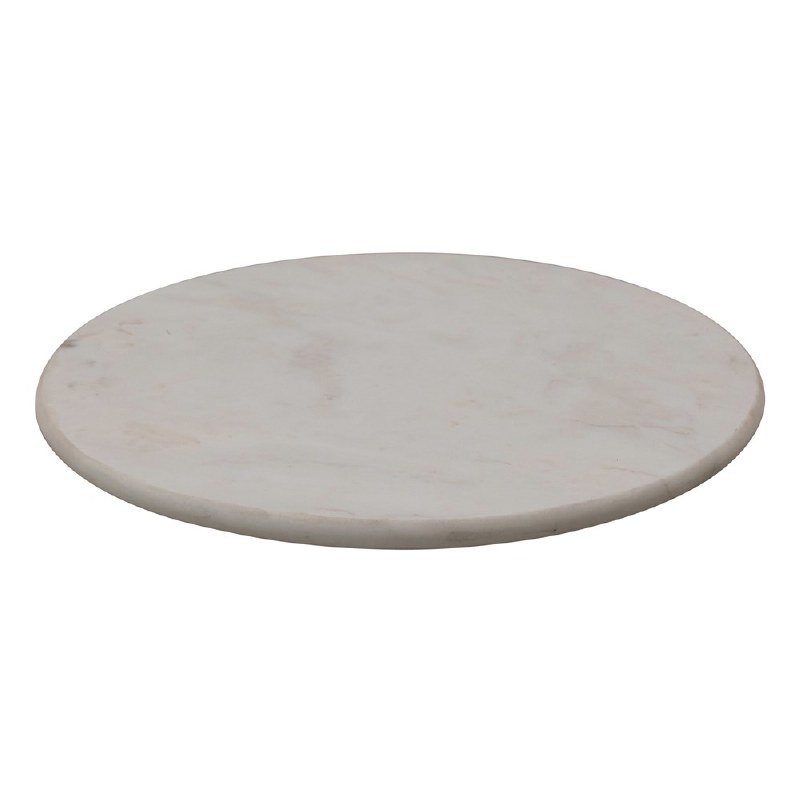 14" Round White Marble Lazy Susan Wilford & Lee Home Accents