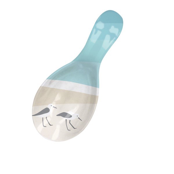 Blue Crab Spoon Rest, round aqua