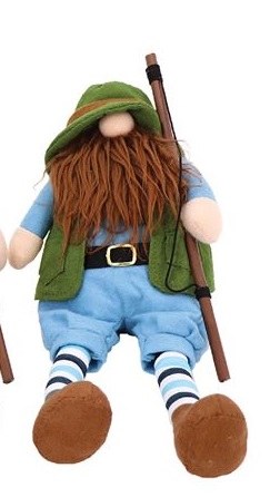 Transpac Polyester Multicolored Halloween Large Plush Gnome Decor