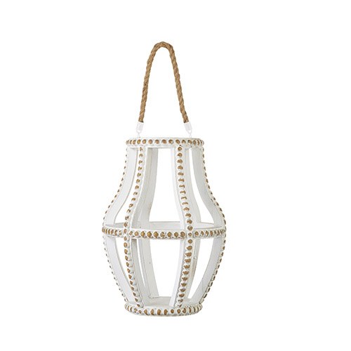 White Bead Handle Lantern Set main image 1