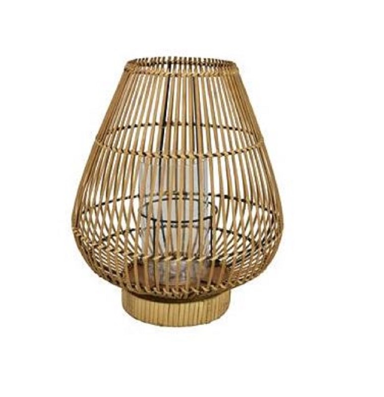 14" Natural Wicker Lantern Wilford & Lee Home Accents