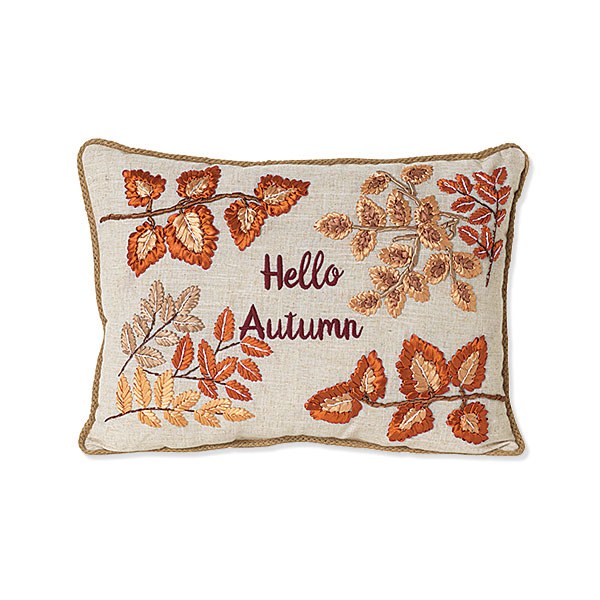 Hello Autumn- Woven Pillow