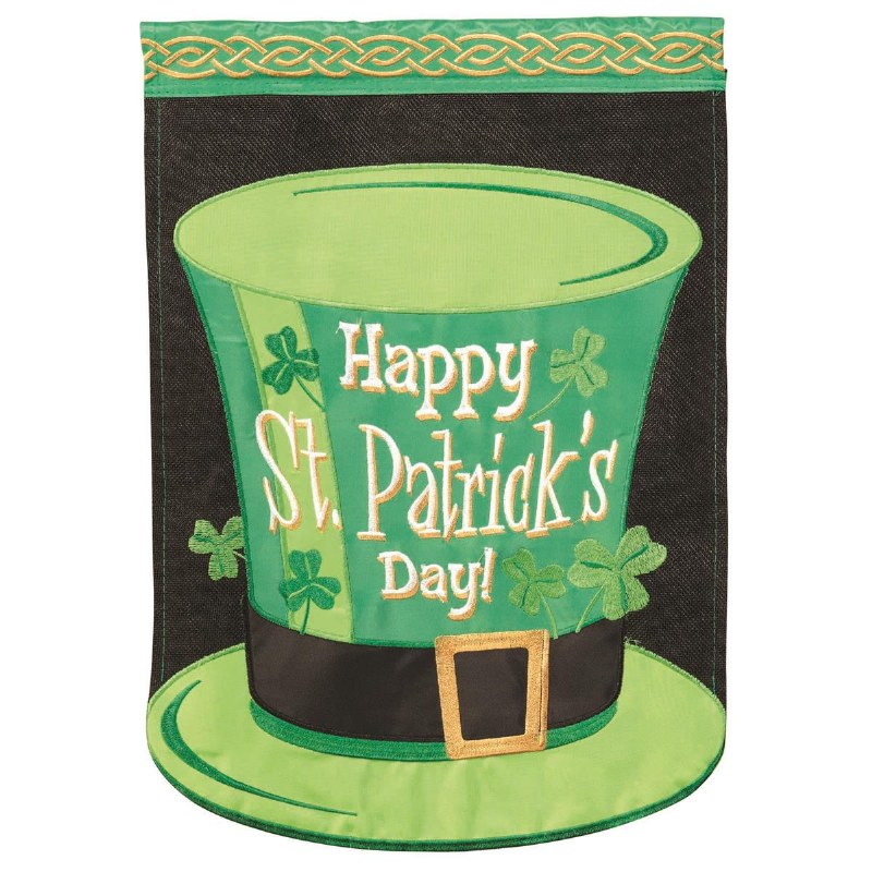 42" x 29" "Happy St. Patrick's Day" Leprechaaun Hat Large Flag