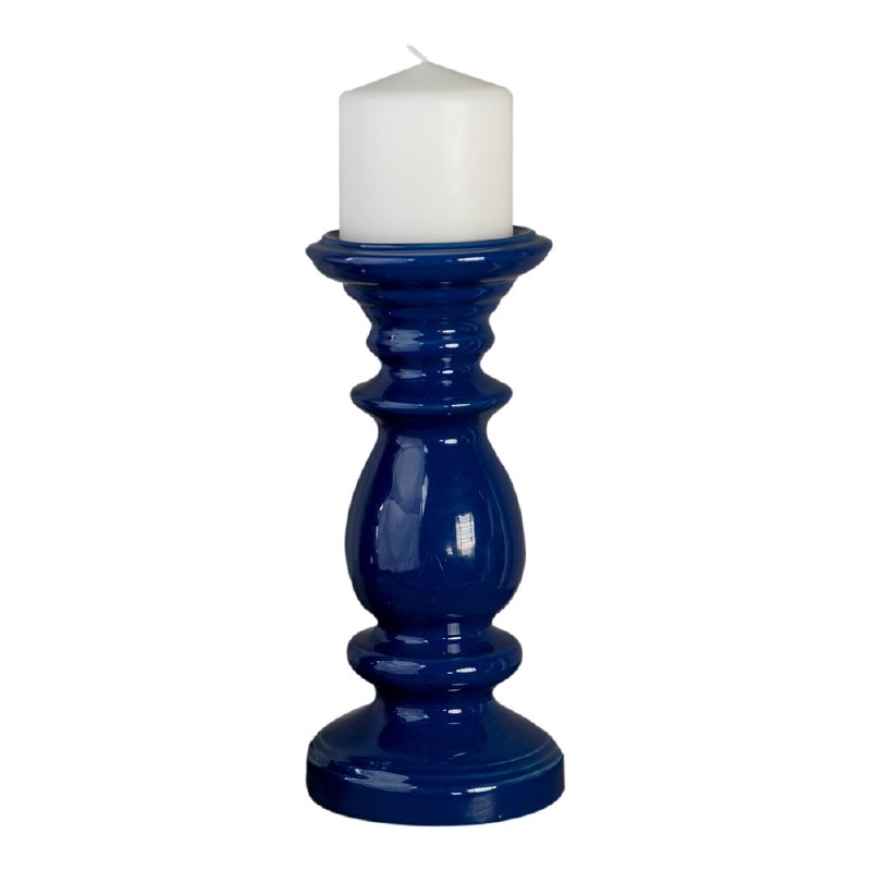 Nantucket Coastal Style Navy Blue Polyresin Pillar Candle Holder Colle –  Darby Creek Trading