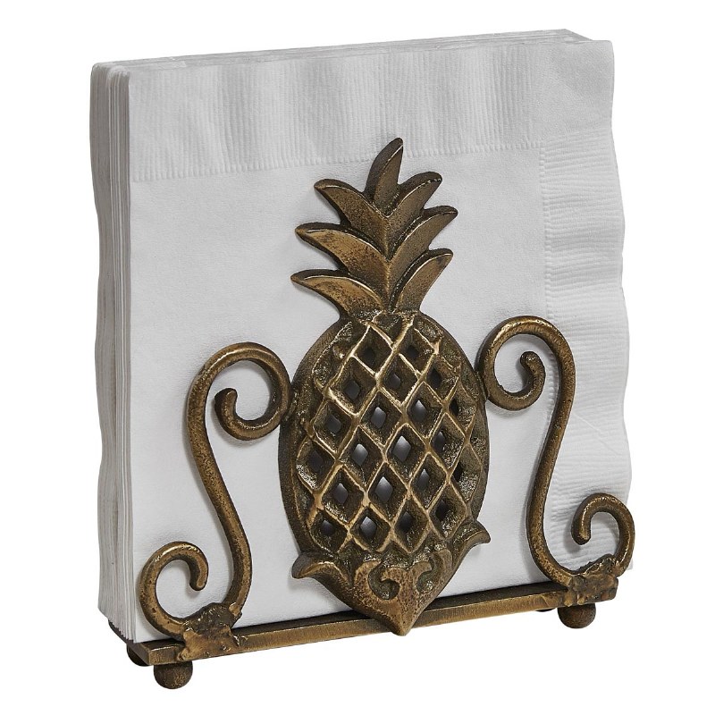 6" Distressed Bronze Upright Pineapple Lunch Napkin Holder Wilford