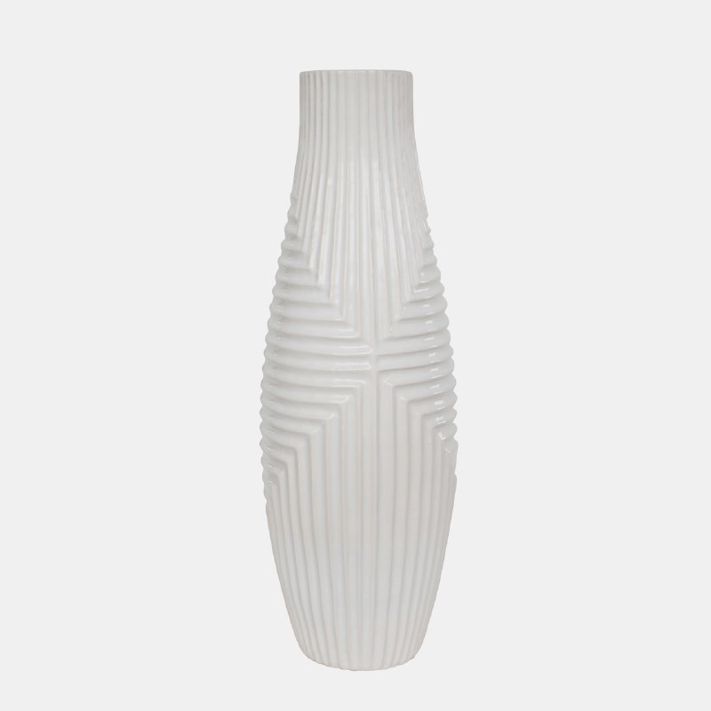 20 White Pattern Ceramic Vase Wilford And Lee Home Accents 9357