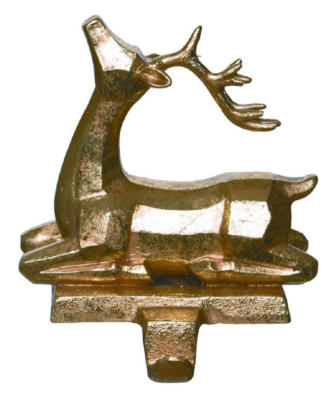 Set of 3 Vintage outlet Brass Reindeer Stocking Holders