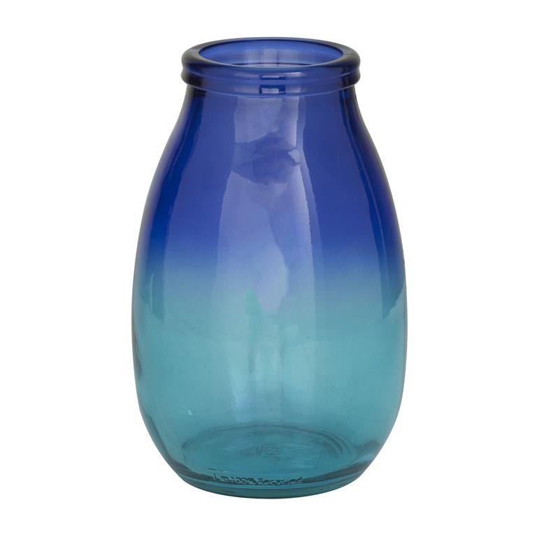 11" Blue Ombre Glass Vase Wilford & Lee Home Accents