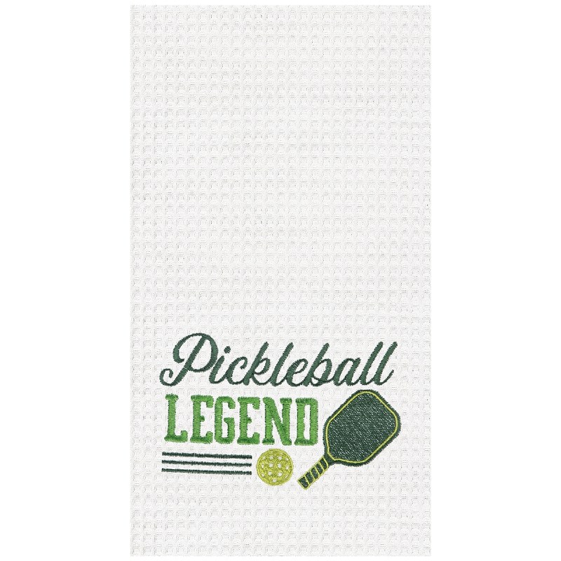 27" x 18" "Pickleball Legend" Waffle Weave Pickleball Kitchen Towel