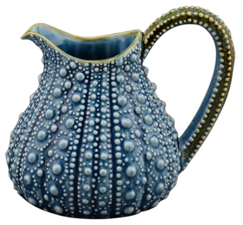 8" Blue Urchin Ceramic Pitcher Wilford & Lee Home Accents