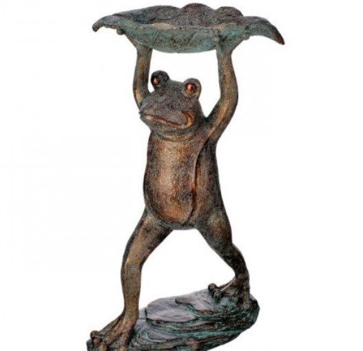 Bronze frog with crown - Bronze animal sculptures - Bronze sculptures -  Flowerfeldt