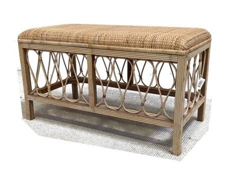 Wicker top online bench