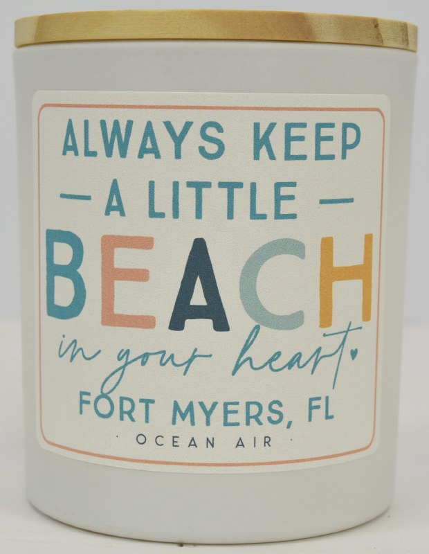 11 Oz Fort Myers Ocean Air Fragrance Jar Candle Wilford & Lee Home Accents