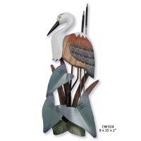 15" Mini Heron Wall Plaque