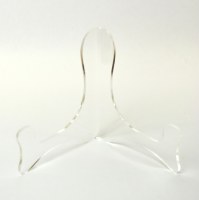 6"Solid Clear Acrylic Easel Plate Stand