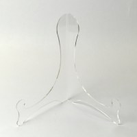 9" Solid Clear Acrylic Easel Plate Stand