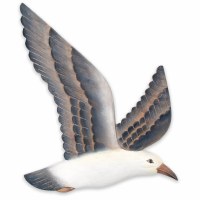 10" Seagull Flying Wood Wall Plaque