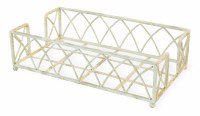 Distressed White Arch Pattern Guest Towel Holder Distressed White Arch Pattern Guest Towel Holder