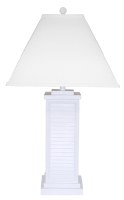 31" White Shutter Lamp