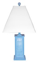 24" Bahama Blue Shutter Lamp