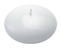 3" Round White Floater Candle