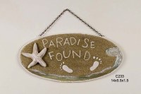 6" x 14" Paradise Found Hanging Wall Plaque