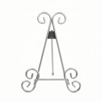 9" Steel Scrollwork Metal Easel Plate Stand