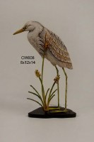 12" White Heron Decoy Sculpture