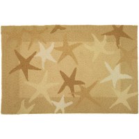 1 ft. 10 in. x 2 ft. 10 in. Beige and Gold Starfish Field Rug