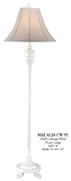 64" Cottage White Wash Shell Floor Lamp