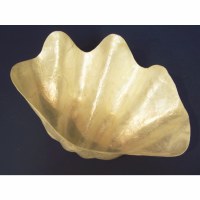 11" White Capiz Clam Shell Bowl