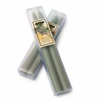 Boxed Pair of 9" Bayberry Scented Sage Taper Candles