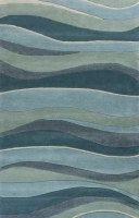3.3' x 5.3' Blue and Green Ocean Landscapes Eternity Rug